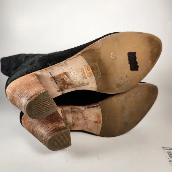 BODEN Women’s Western Boot Size 9 EU 40 Black Suede Heels - Picture 4 of 12